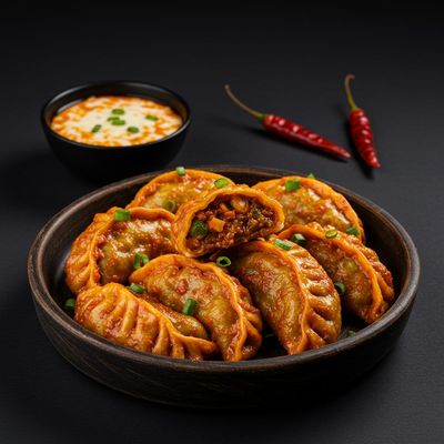 Veg Cheese Steam Hot Chilli Masala Momos